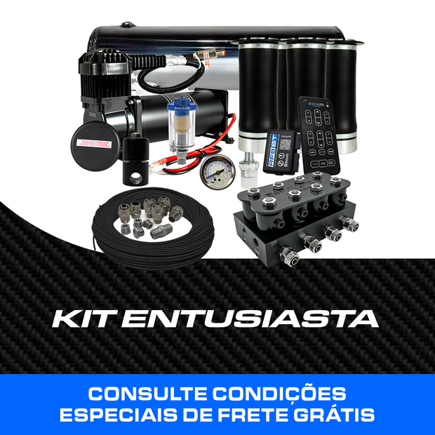 Kit Completo Suspensão a Ar HKI 10 mm com RF8BT (Bluetooth)